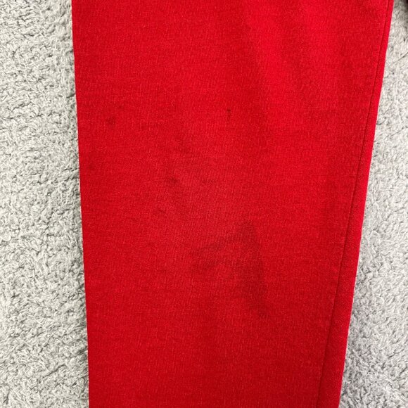 Vintage Jerzees Sweatpants XL Red Cinch Cuffs Drawstring Distressed Made In USA - Picture 8 of 16